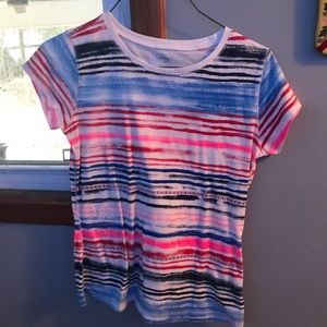 Colorful tire track t shirt